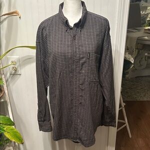 Ralph Lauren Men's Dark Gray Plaid Shirt